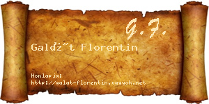 Galát Florentin névjegykártya